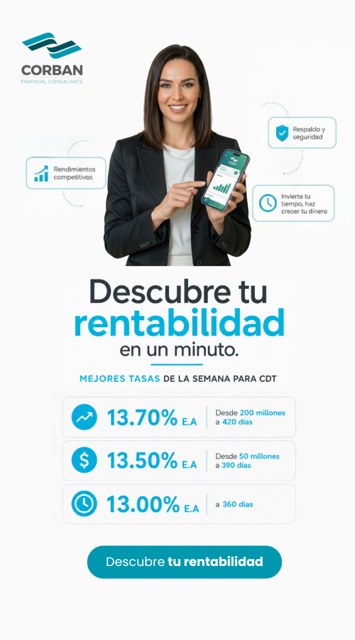 MEJORES TASAS DE CDT COLOMBIA